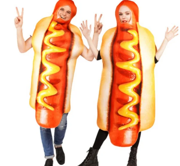 KayaTrek Full Body Air Blow Up Hotdog Costume Hotdog Costumes for Halloween Costume Dress Up Food Themed Parties