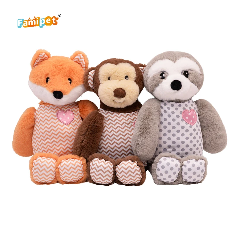 Famipet Manufacturer Wholesale Custom Design Kawaii Soft Kids Plush Toy Stuffed Animal Toy with Removable Clothes