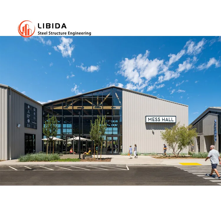 Factory Supply Pre-Engineered Steel Structure Commercial Warehouse Store Building Prefab Metal Shopping Mall Buildings