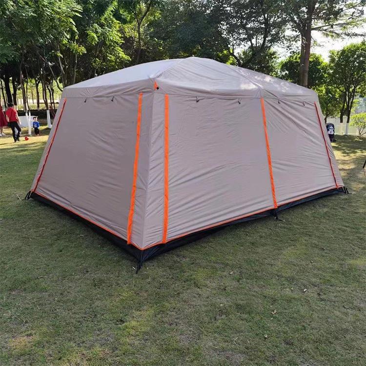 New fabric popular gold sand color deluxe 2 room 1 hall outdoor travel hiking beach camping tent