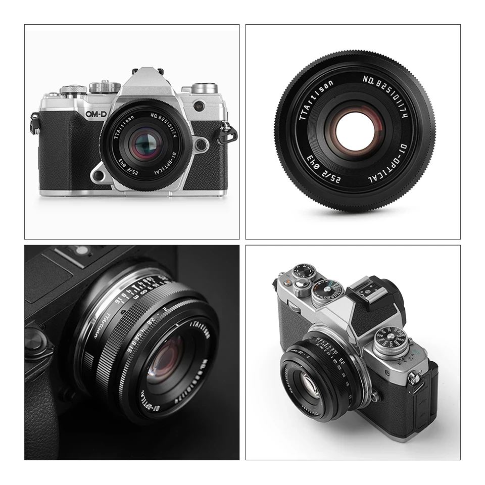 TTArtisan 25mm F2.0 APS-C Manual Focus Lens For Canon EOS-M/ Sony E/ Fuji X/ M43/ Nikon Z/ Canon RF/ L Mount Mirrorless Cameras