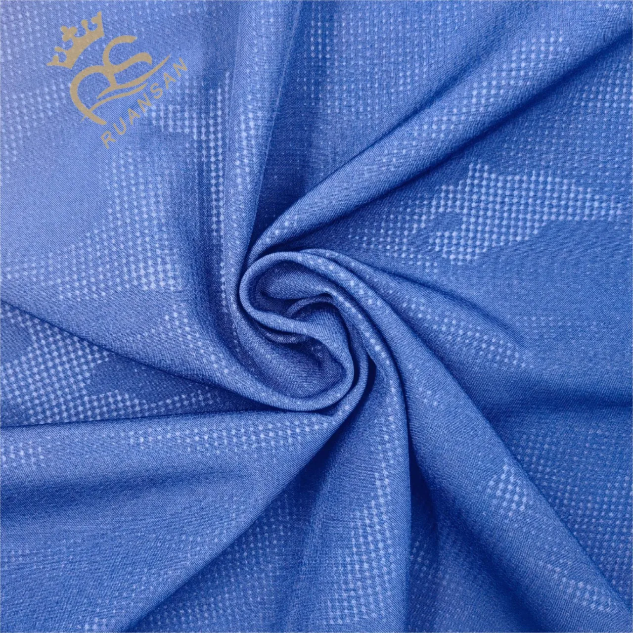 Shaoxing Ruansan Woven Fabric 100D 4 Way Stretch emboss Hotsale Plain Pattern Single NS Fabric