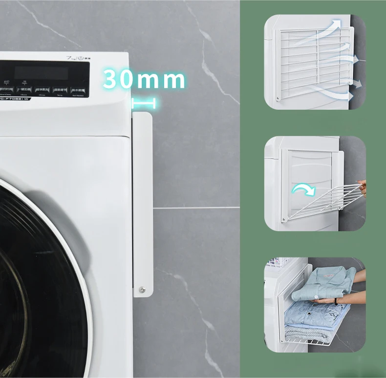 Magnet Rack Mount on Washing Machine Fridge Durable Magnetic Folding Rack