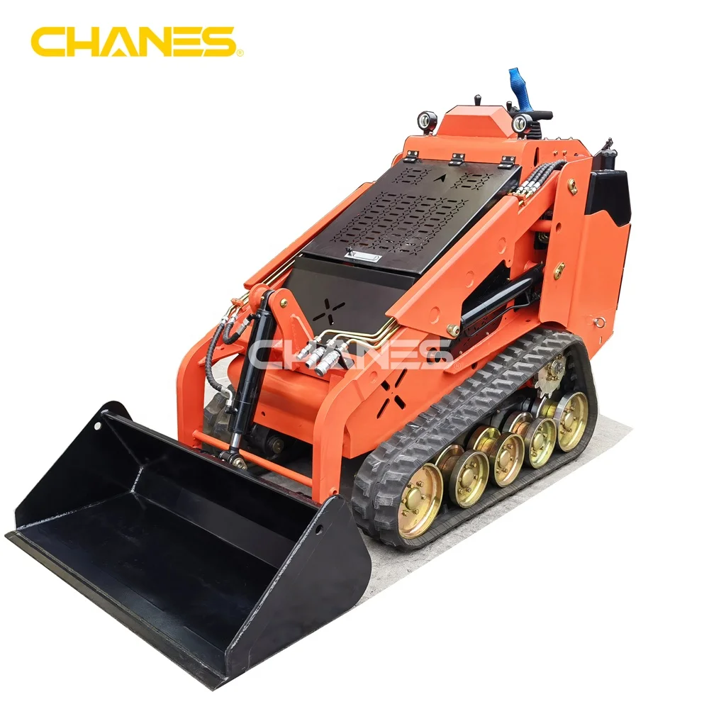 2024 China brand new mini track diesel  skid steer loader 25hp engine kubota  skid steer with attachments stock for sale