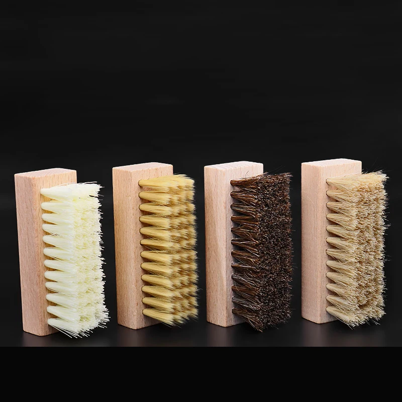 Factory supply 3 pieces Sneaker Shoe Cleaner Brush Set with horse hair nylon and Plastic Bristles