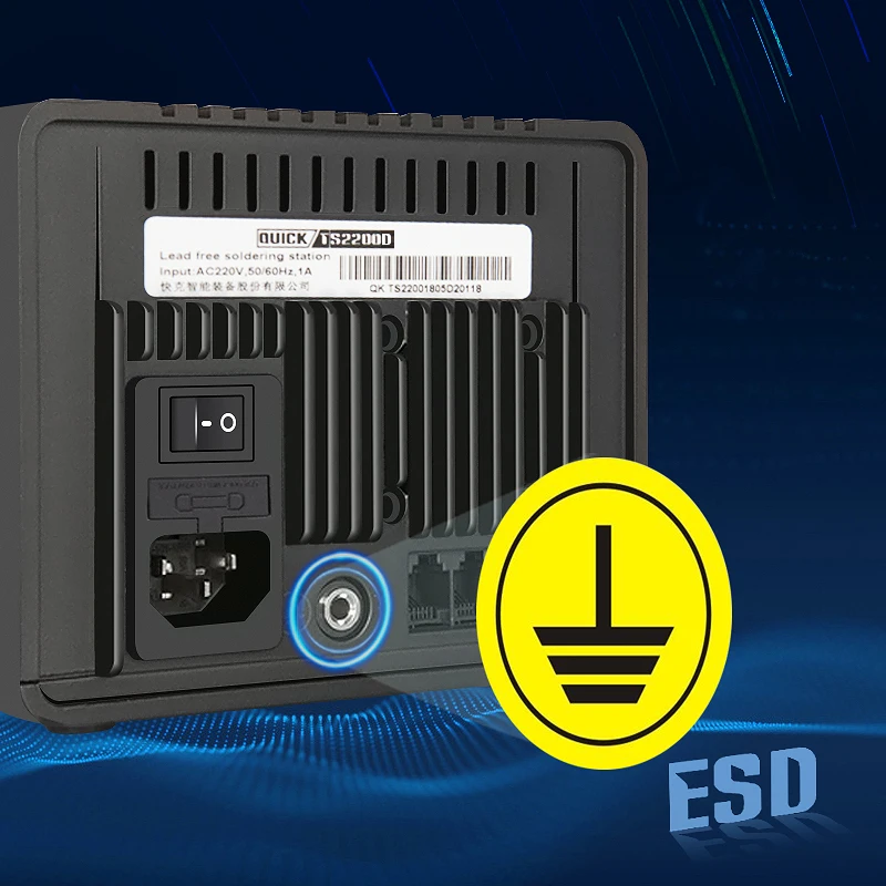 Quick Intelligent TS2200D Temperature Controlled Soldering Kit for Electronics Fast Thermal Recovery 90W Soldering Station CE