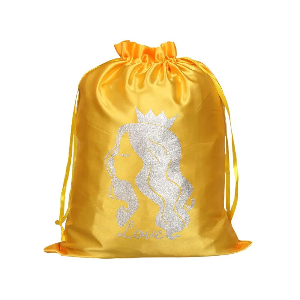 New Silk Satin Drawstring Bag Jewelry Packaging Bags Gift Cosmetic Pouch packaging pouch drawstring soft satin hair bag