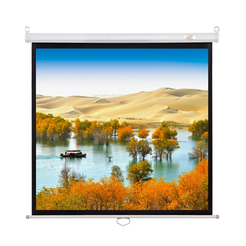 Экран Проекционный ручной серии, 180*180 см, 1:1, с автоматической блокировкой