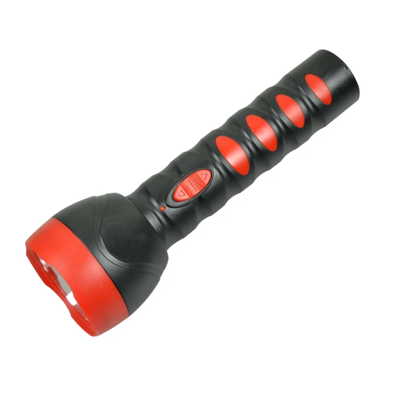 Outdoor Rechargeable Battery Portable Plastic LED Torch Brazil Socket Plug Foldable Plug Flashlight