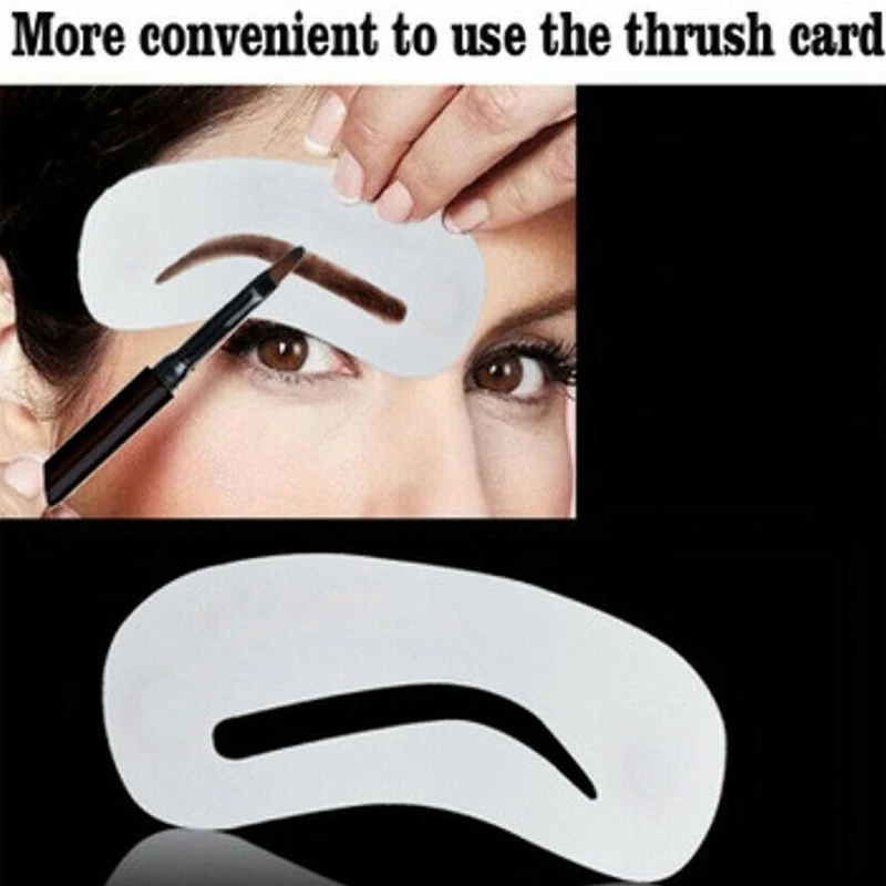 6PCS Grooming Kit Makeup DIY Eyebrow Template Stencil For Women Beauty Tools Accessories