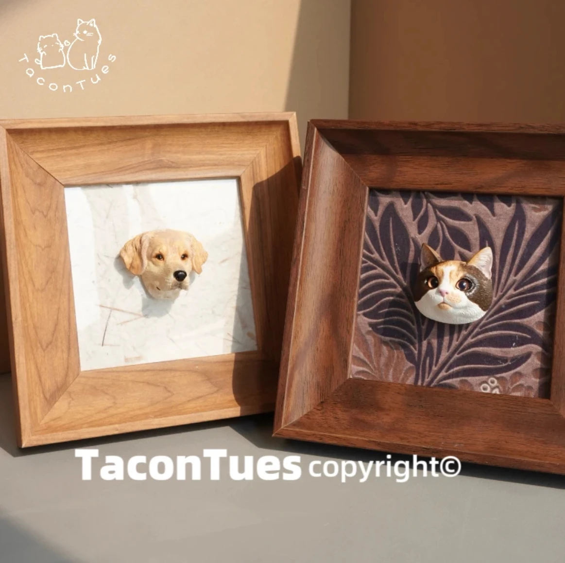 Custom Pet Plaster Portraits for Home Decor and Gifts