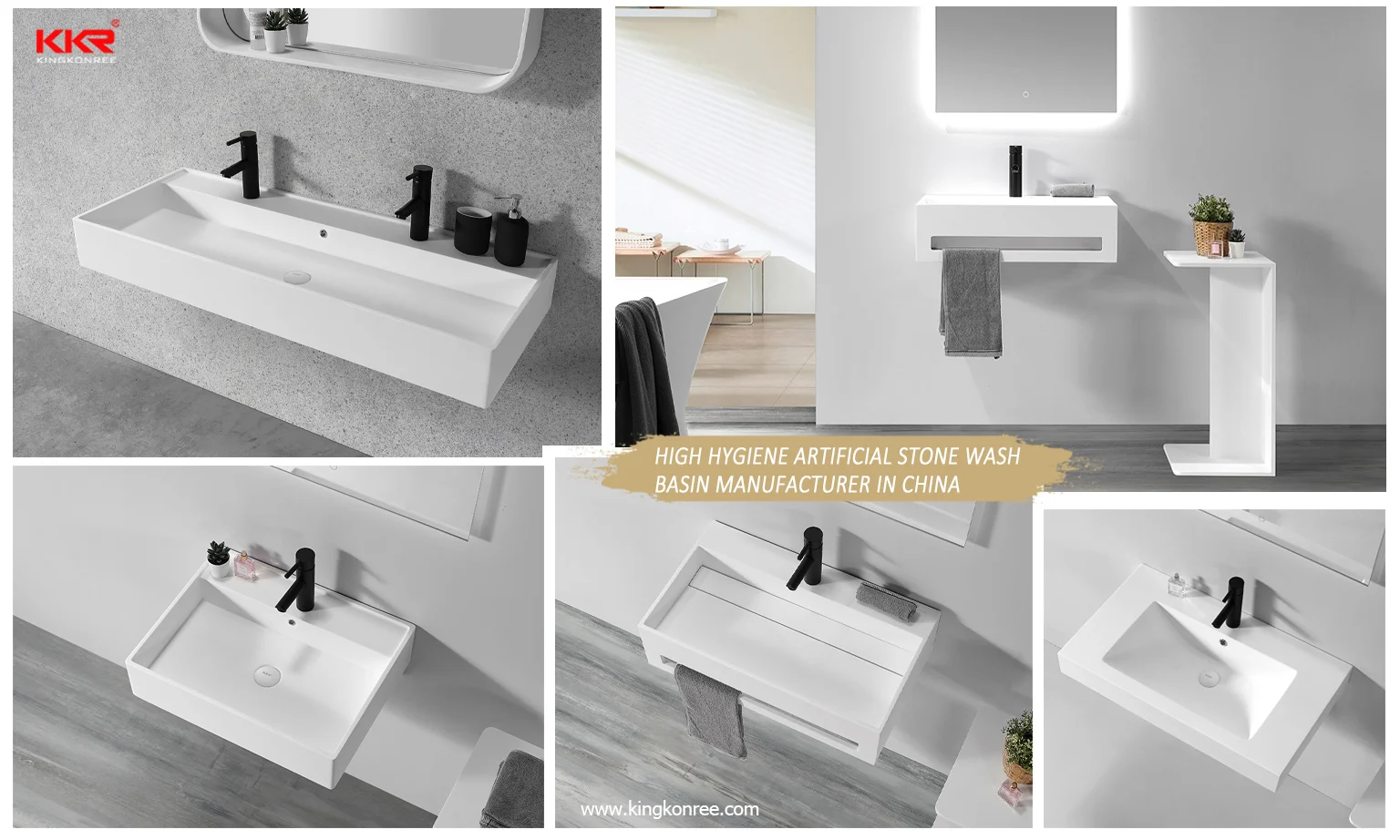 Marble Stone Basin double sink bathroom sink Artificial Stone hotel Sink double long