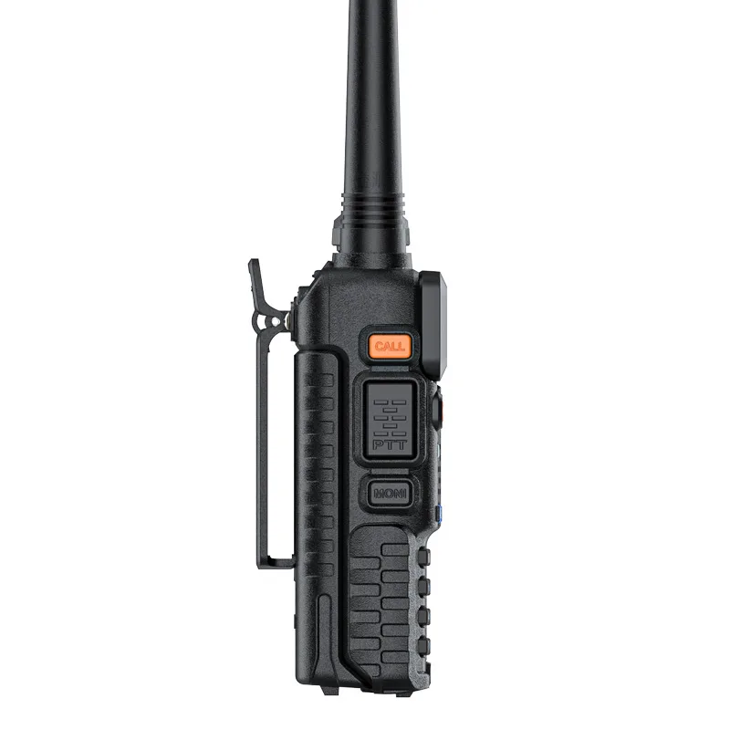 Long Range Walkie Talkie Black 7.4V 5W Handheld Radio 1800mah VHF 400/520MHz UHF 136/174MHz FM 65/108MHz for Walkie Talkie