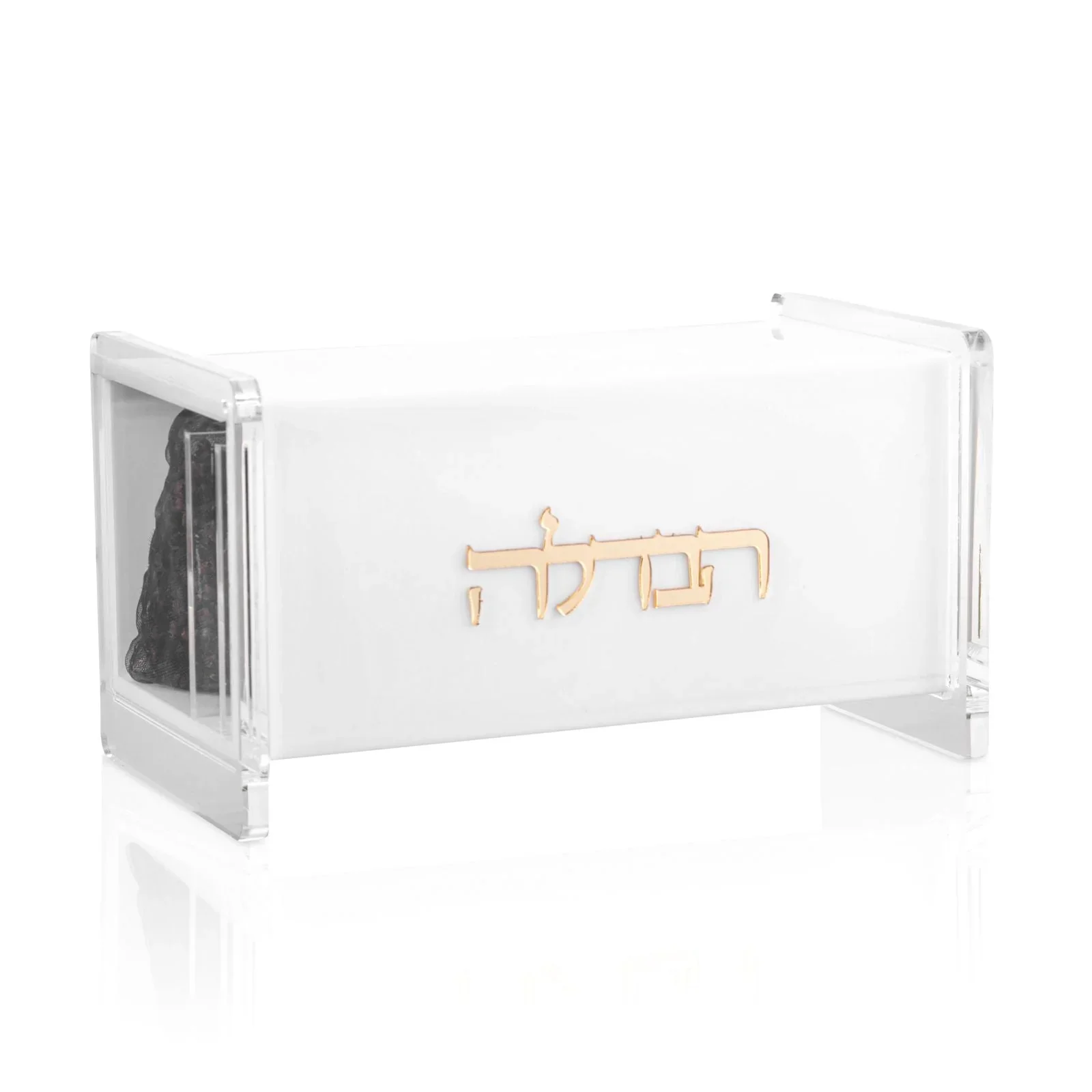Factory Custom Shabbos Purim gifts Waterdale Collection Shabbat Jewish acrylic Besamim match Holder Judaica lucite Havdalah Set