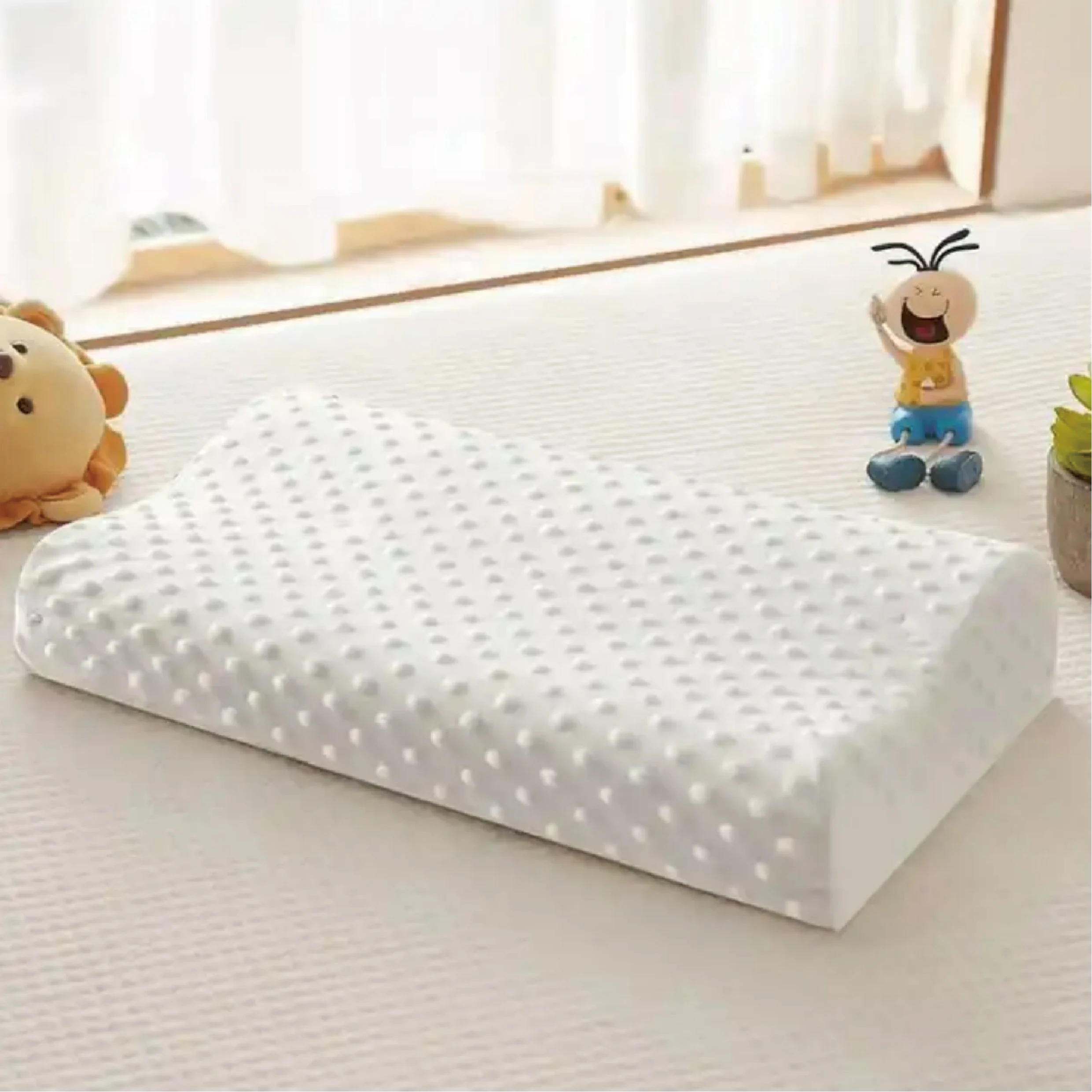 JOURM Ergonomic Slow Rebound Pillow of Memory Foam Good Head Neck Shoulder Support Healthy Sleeping Cotton Velvet Pillow