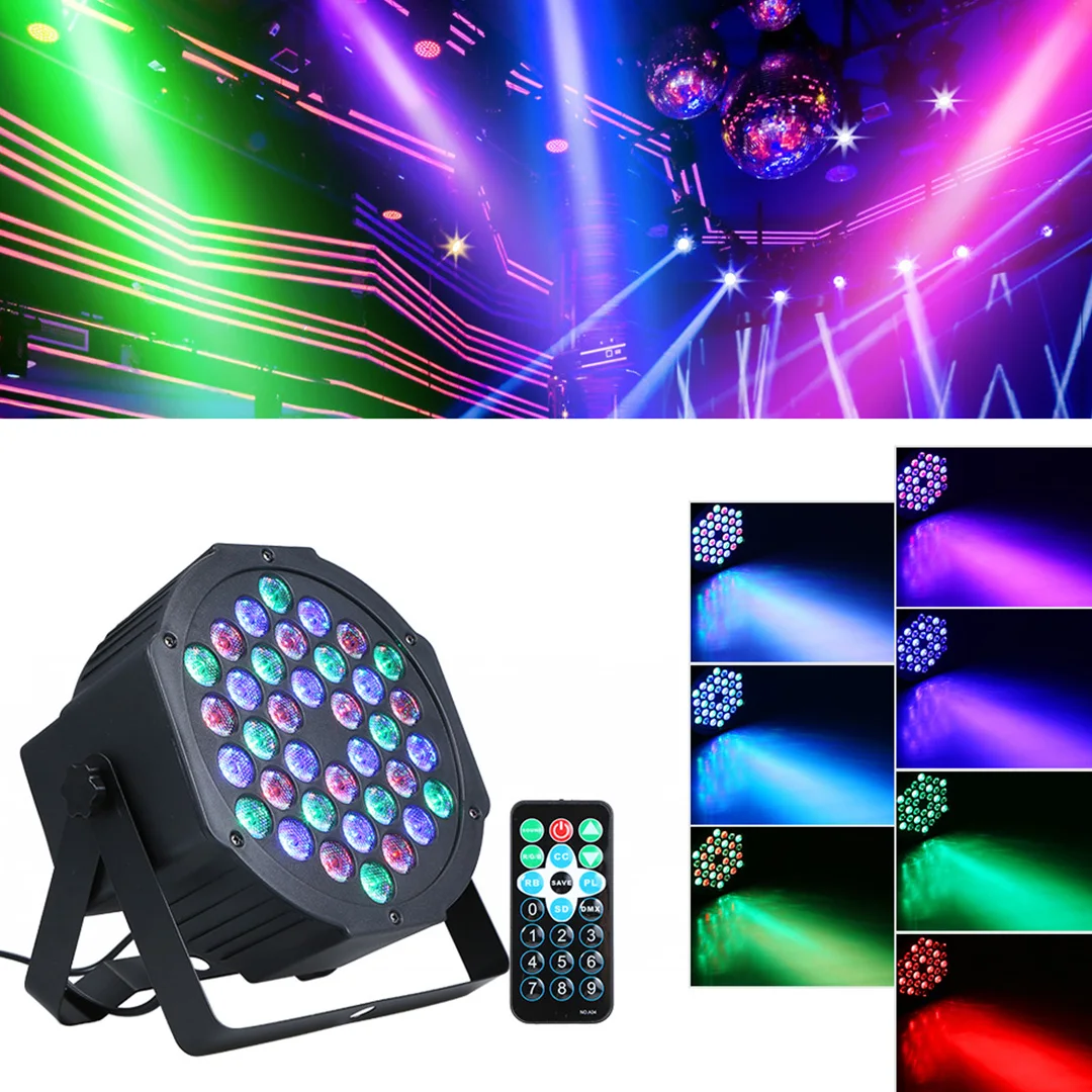 36 шт. RGB светодиодная плоская система освещения DMX DJ Disco Stage Par