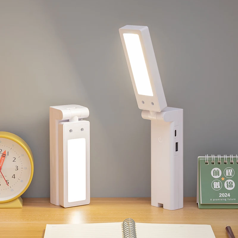 Multi functional small desk lamp for learning Folding portable magnetic Three Gear Dimming lamp Learning Study Table Lamp