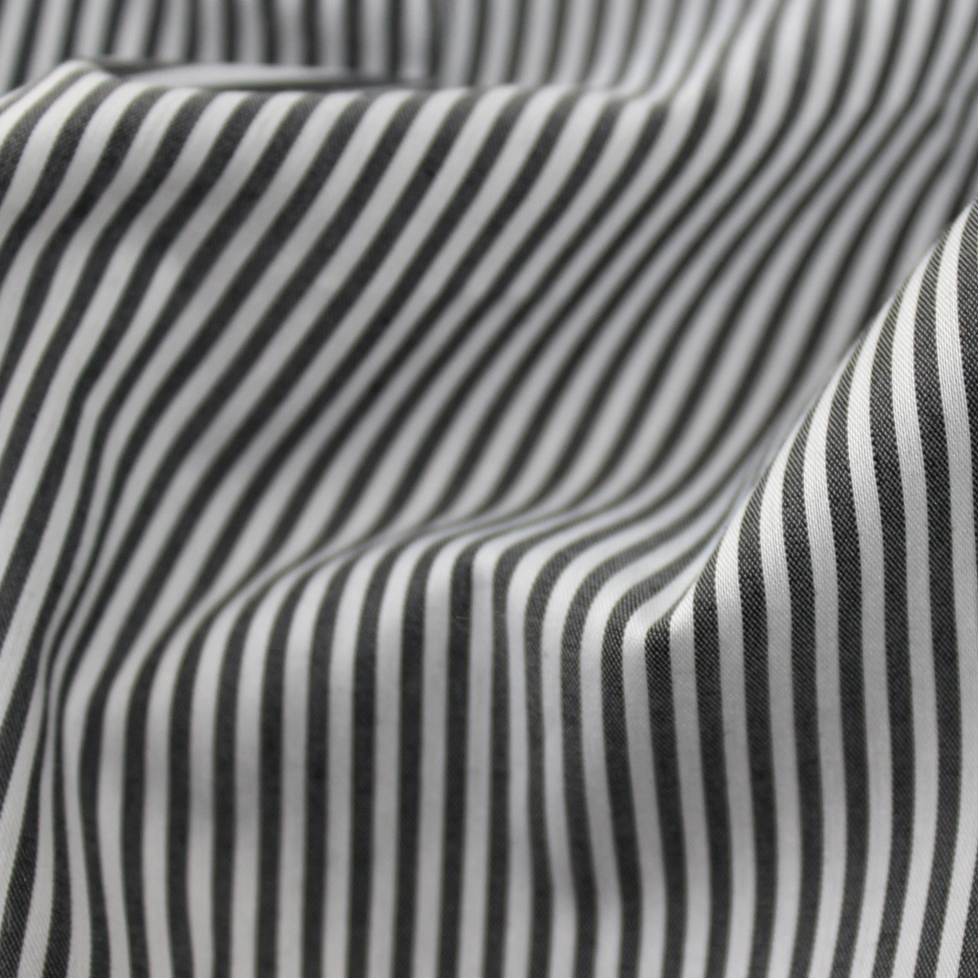 
Cotton nylon spandex classic mens black white striped fabric 