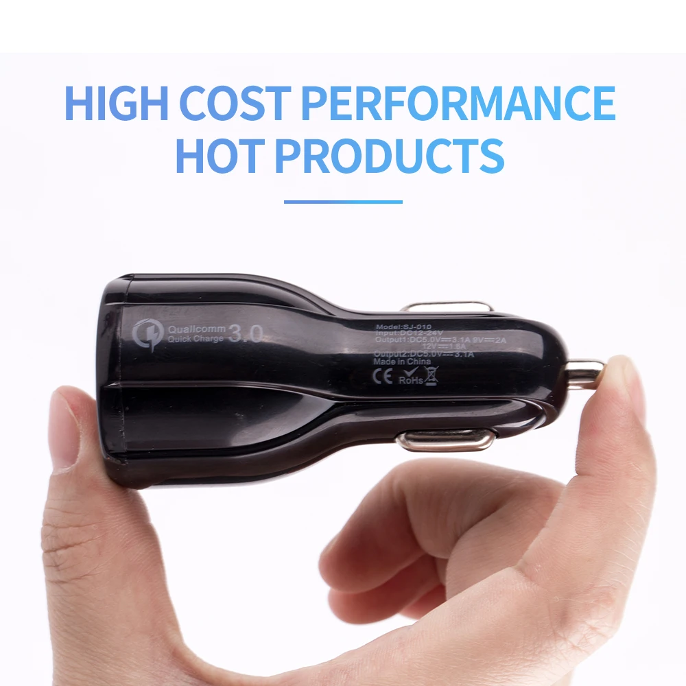  Автомобильное зарядное устройство QC3.0 с двумя usb-портами 3 1