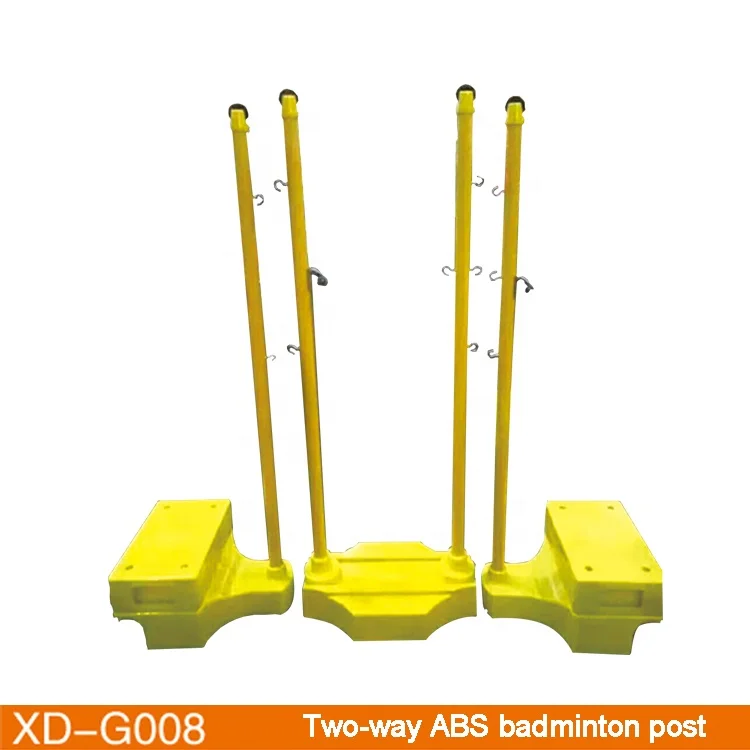 Factory Price Big Base Portable Badminton Net Stand Pole with Wheels