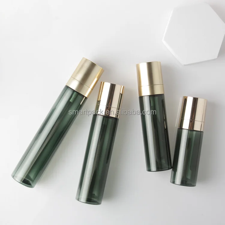 Beautiful bottle 60ml 80ml 100ml 120ml Plastic Bottle with sprayer empty skin care essence liquid bottle