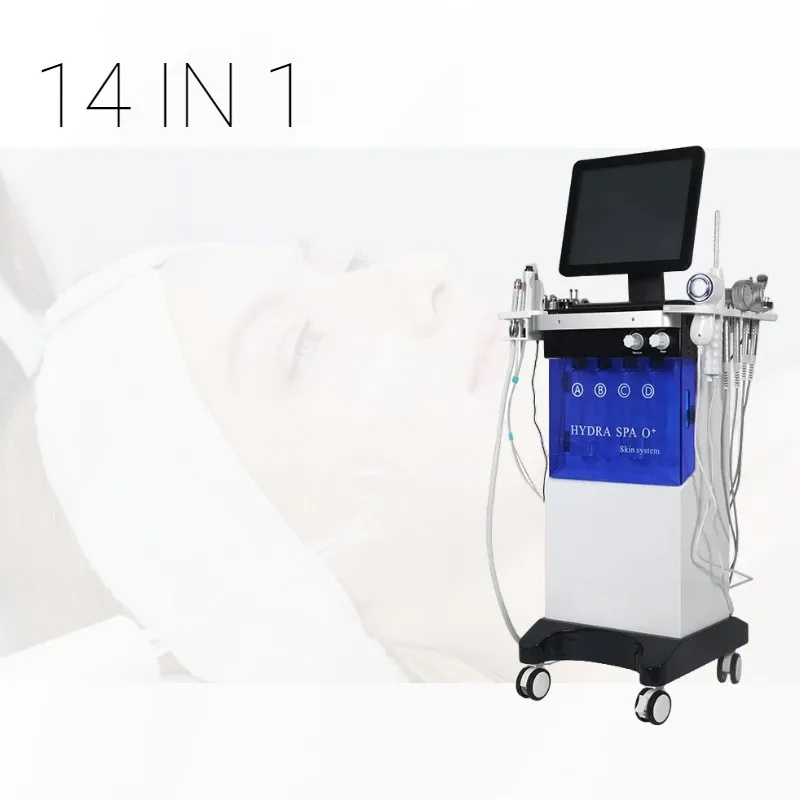 Newangie  hot selling 14 in 1 led skin tightening acne treatment hydra crystal dermabrasion beauty facial machine