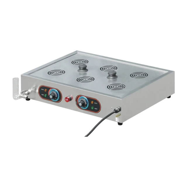 Dumplings Dimsum Steamer Machine For Restaurant Catering Equipment Counter Top 6 Holes Cake Bun Steamer With Anti Dry Alarm
