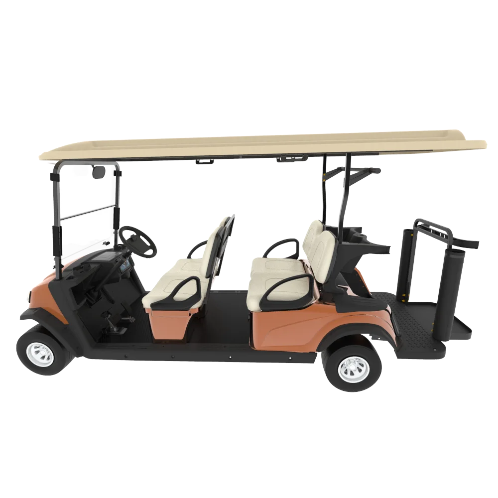 Leroad 4-местный Электрический гольф-мобиль оранжевый