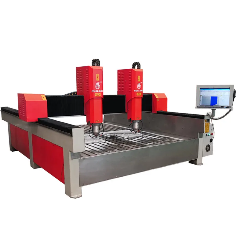 Оптовая продажа из Китая HUALONG; Лидер продаж stonemachinery HLSD-2030-2 Двойные головки станка с ЧПУ гравировальный станок для мрамора и