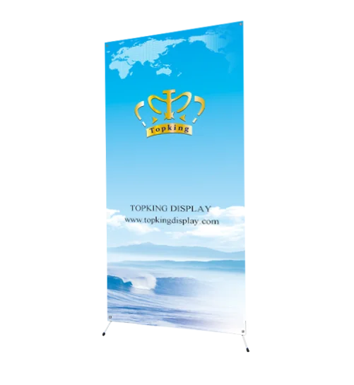 Factory custom high quality korea flex exhibition style adjustable metal x banner stand l banner 100 x 200 door frame x banner
