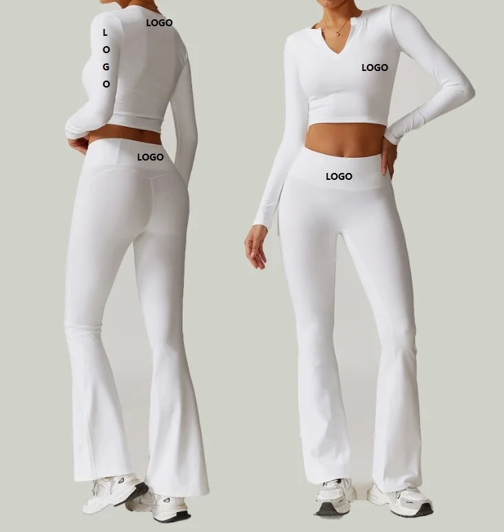Custom Logo Activewear Gym Fitness Sets 2 Piece Workout Sets For Women Gym Fitness Yoga Set