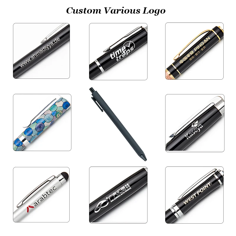 2024 new design silk-screen logo business gifts ball Pen suit candy color Custom pen school stationary use ballpoint pen with cu