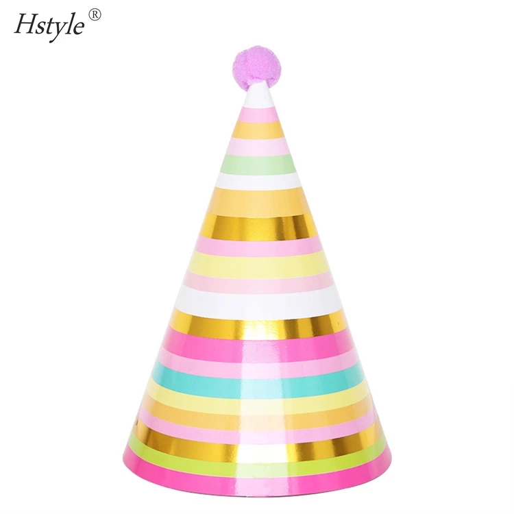 Kids Adult Birthday Hat Gold Letter Birthday Caps Prince Princess Birthday Party Decoration Celebration Party Hats SD161