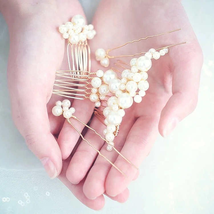 Bridal hair pins wedding 2020 Fashion Hair Accessories Wedding Pearl Bridal hair accessories