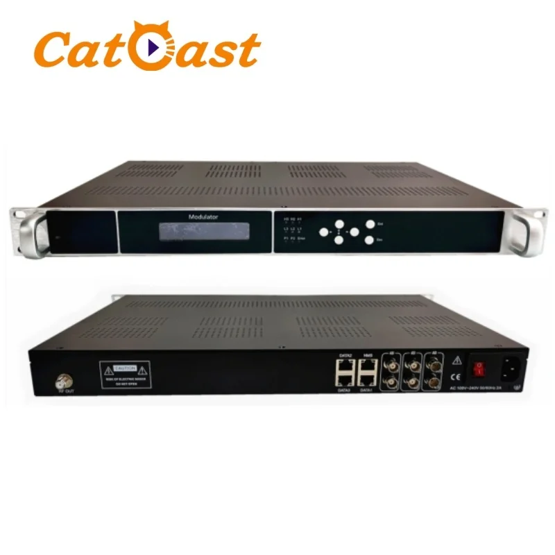 Radio & tv broadcasting equipment 24 in 1 IP to 24 non-adjacent RF DVBT ATSC ISDBT Modulator