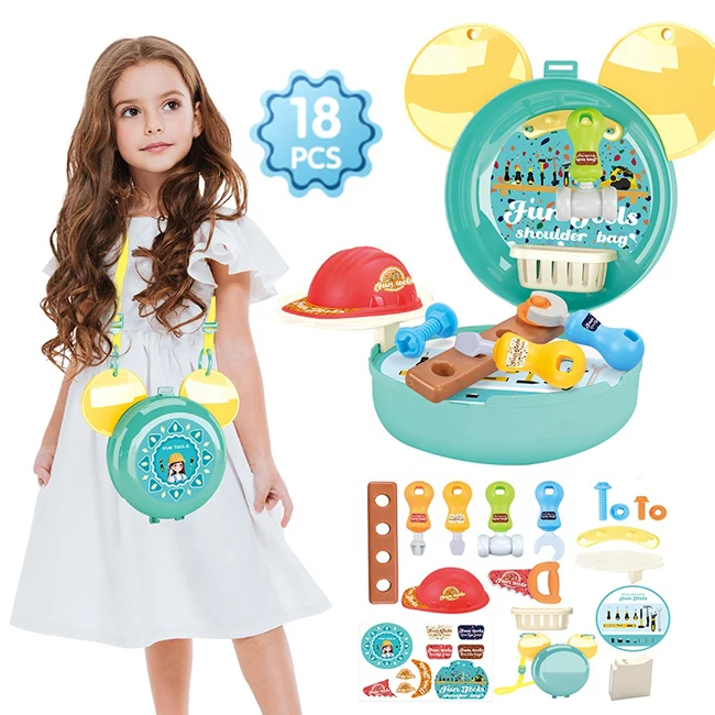 Набор инструментов 2 в 1, сумка через плечо, игрушечный набор, Детские обучающие игрушки для ролевых игр, интересный набор инструментов, детский набор для детей