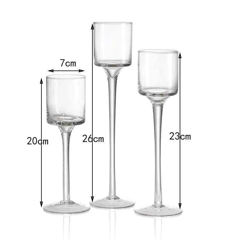 Wholesale 3 in 1 set Event Wedding Decoration Supplies Wedding Centerpieces glass Candle Holder set Candle Holder