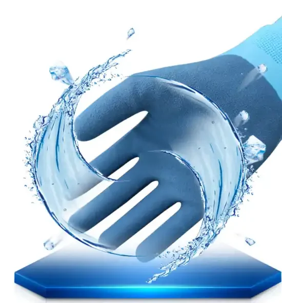 Waterproof Double Latex Coated Garden Work Gloves