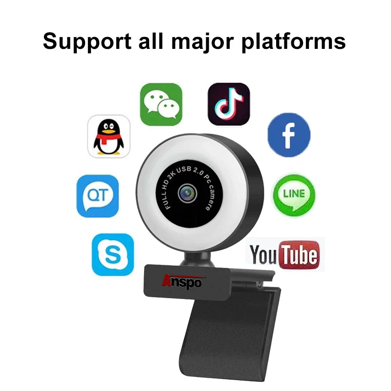 5.0MP HD usb веб-камера с микрофоном автофокуса для чатах конференц прямые трансляции ноутбук кольцо