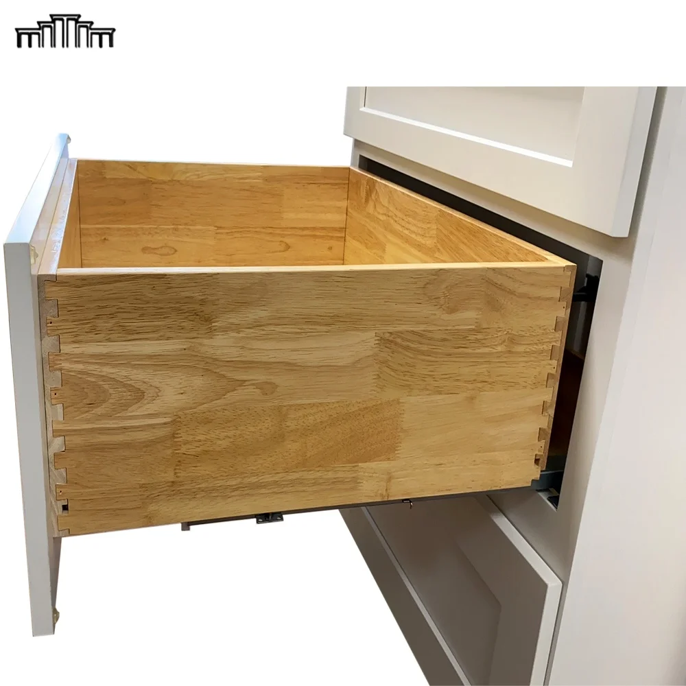 RTA Manufacturer Wholesale US Shaker Style DB30 Wooden Unfinished/Painting Kitchen Base Cabinets With Dovetail Joint Drawer Box