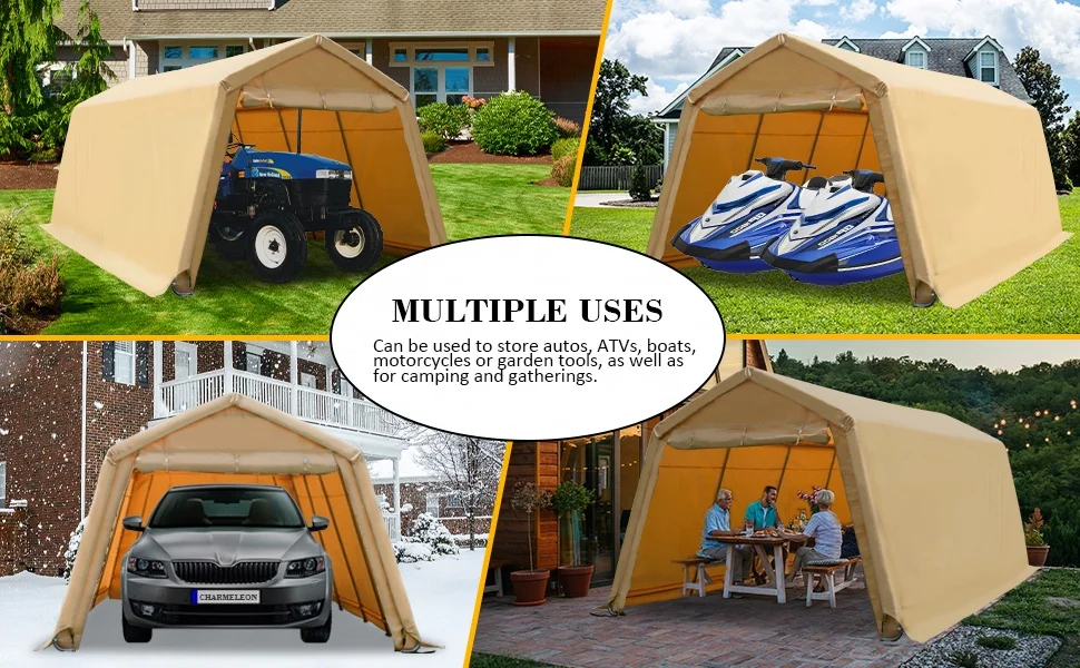 13 x 20 ft Polyethylene Anti-Snow Multi-Use Portable storage carport