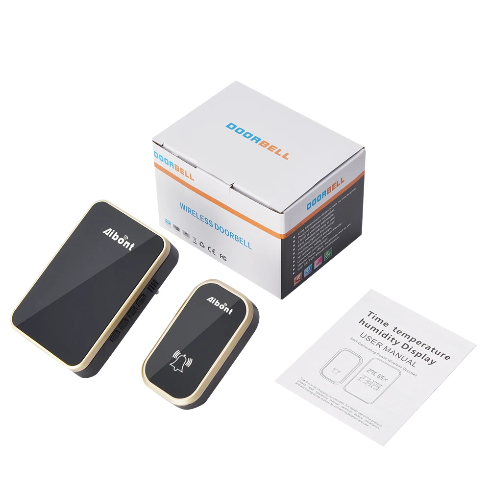 Waterproof Wall Plug-in Cordless Door Chime Kit With 200m Range Best For Plug In Humidity Digital Door Entry Bell