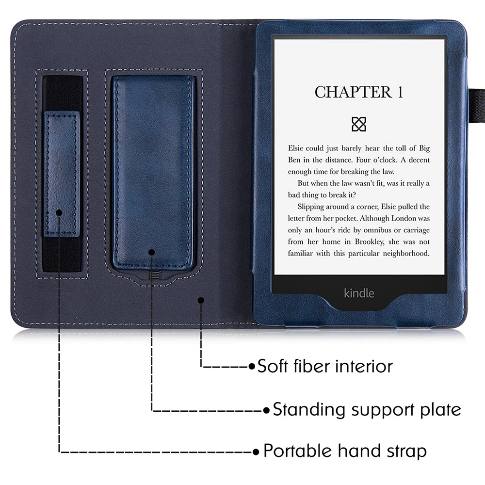 Luxury Stand case For All- New kindle paperwhite 5  Smart cover for kindle paperwhite signature edition 2021 with hand strap