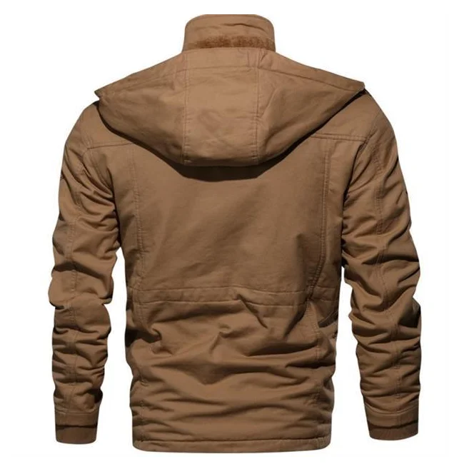 Mens Pilot Jacket Winter Fleece Jackets Warm Thicken Outerwear Plus Size plain varsity jacket