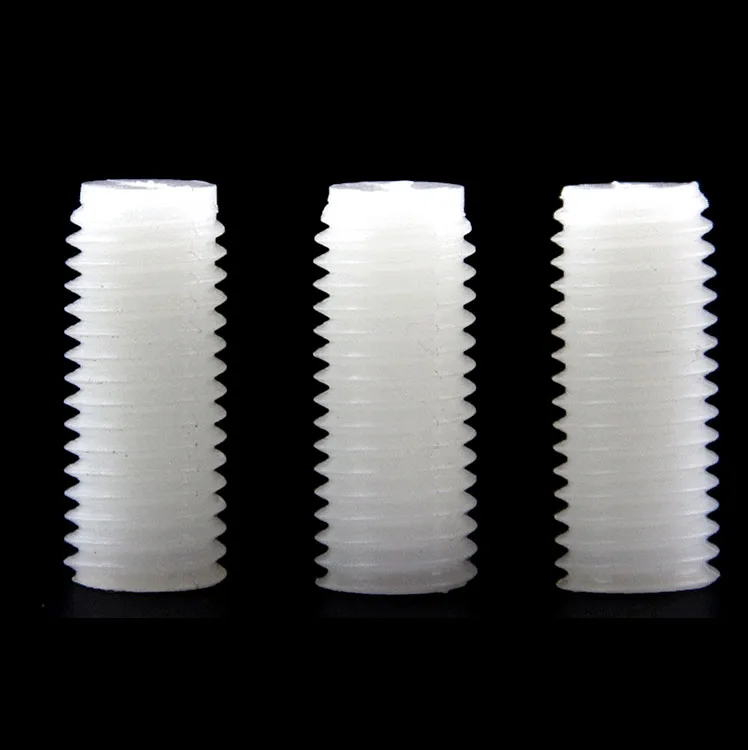 Double end black nylon full thread rod,nylon round rod threaded
