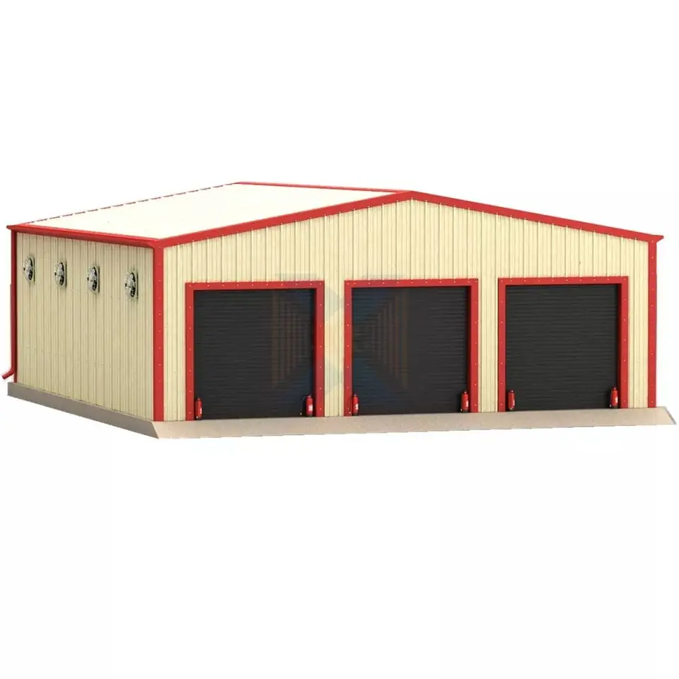 Prefab Metal Garage Carports Steel Structure Garage 2 Car Metal Carport