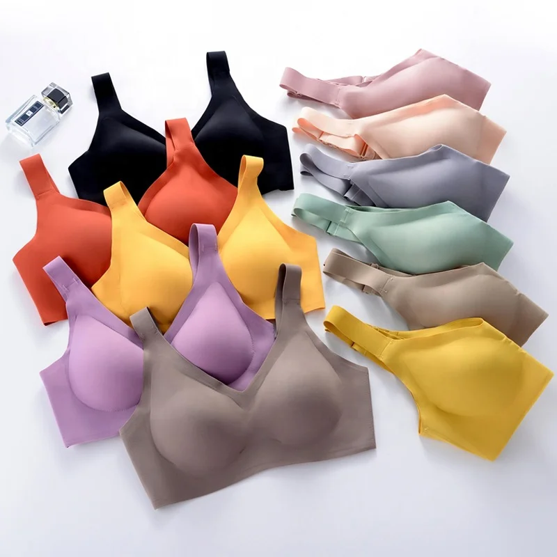 Low Price Wholesale Women Comfort Wireless Latex Sports Sleeping Seamless Bra With Removable Pads