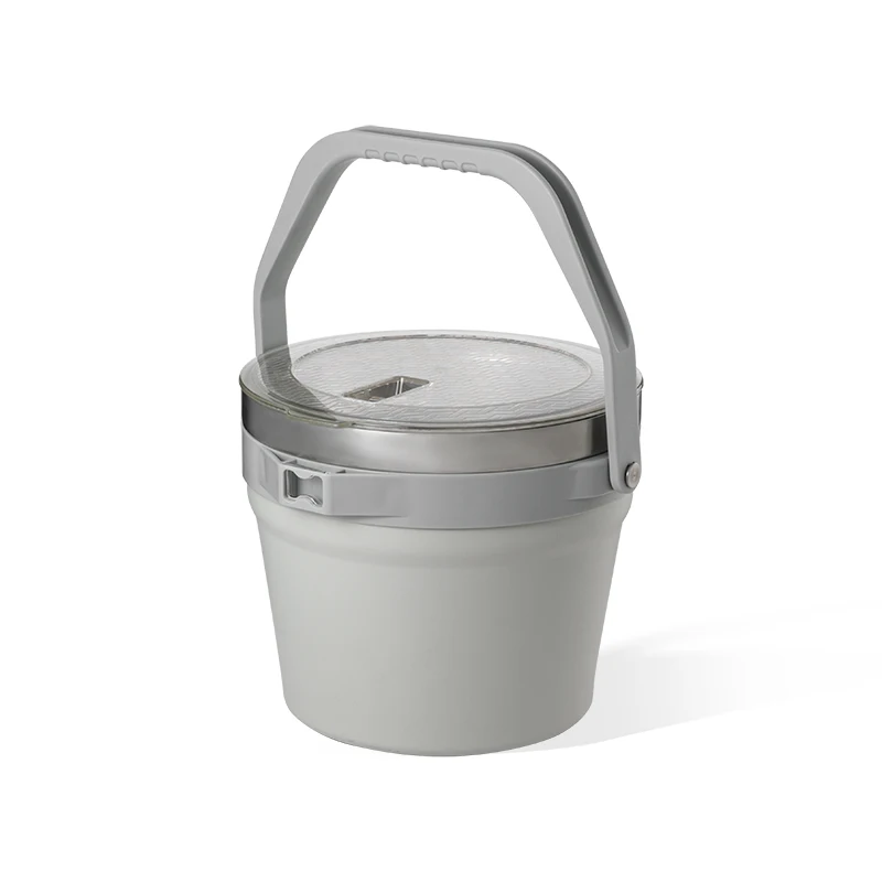 BPA- FREE 18/8 Stainless Steel Ice Hard cooler bucket with portable handle lid 7L 230oz cooler box to keep 48 hours cold