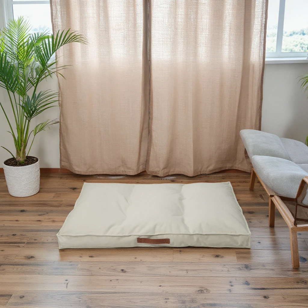 Designer Premium Durable Waterproof Bottom Eco-friendly Foam Cushion Luxury Pet Dog Beds Mat with Handle