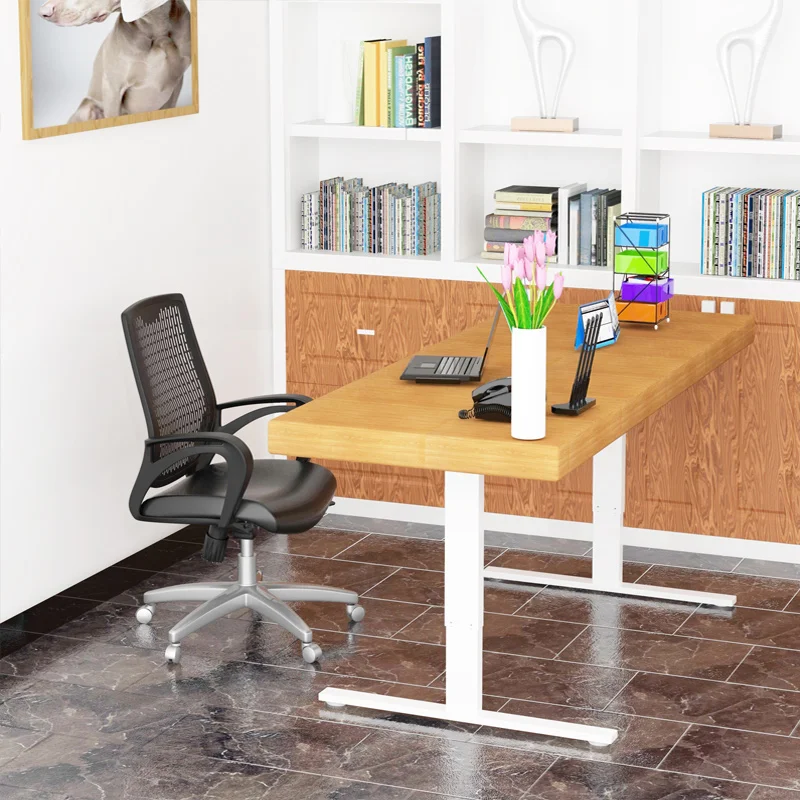 Nate Ergonomic motorized easy to installation 3 stage modern stainless steel electric height adjustable desk